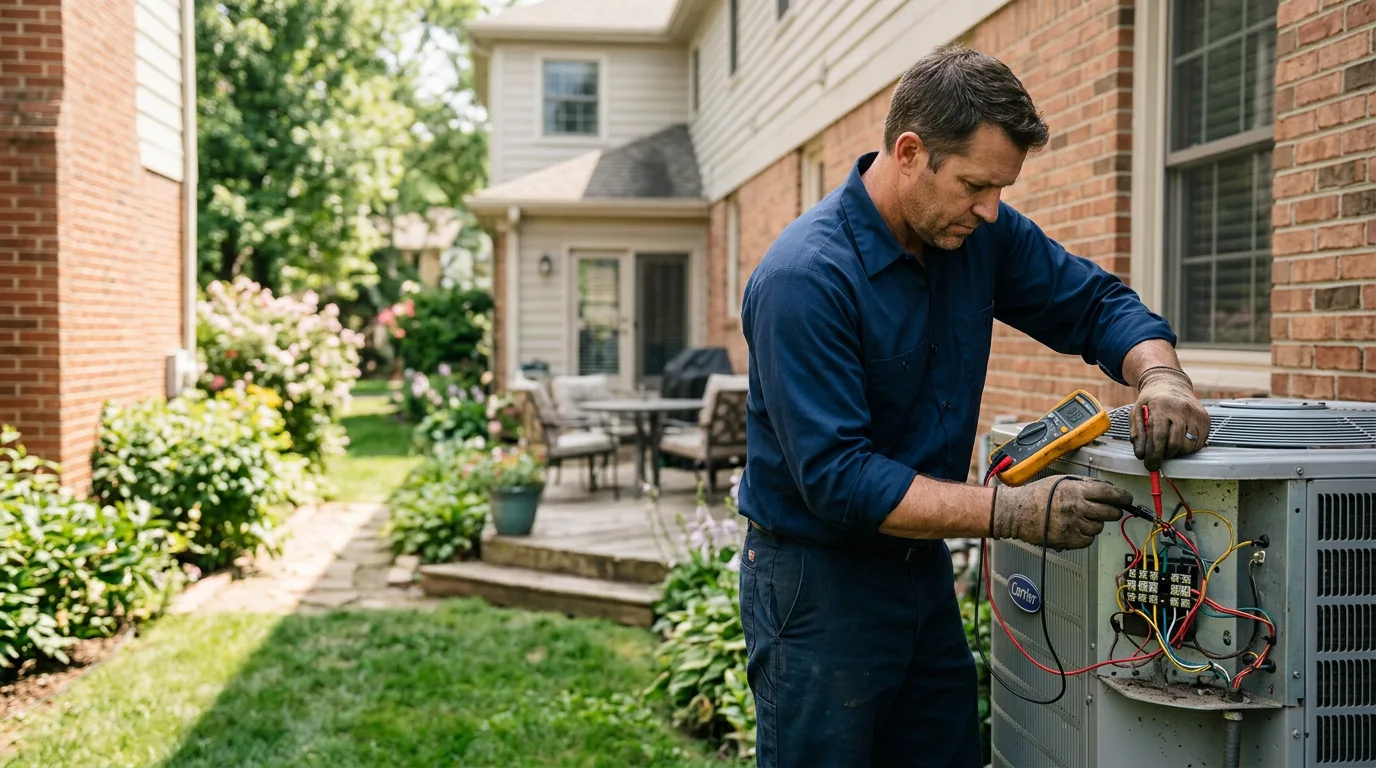HVAC technician working near West Bend, WI